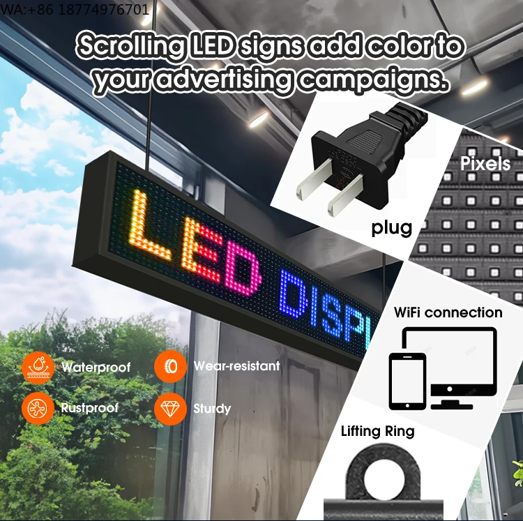 Customized P10 Full Color LED Display Outdoor Sign Programmable Scrolling LED Moving Message Screen Advertising Equipment
Customized P10 Full Color LED Display Outdoor Sign Programmable Scrolling LED Moving Message Screen Advertising Equipment