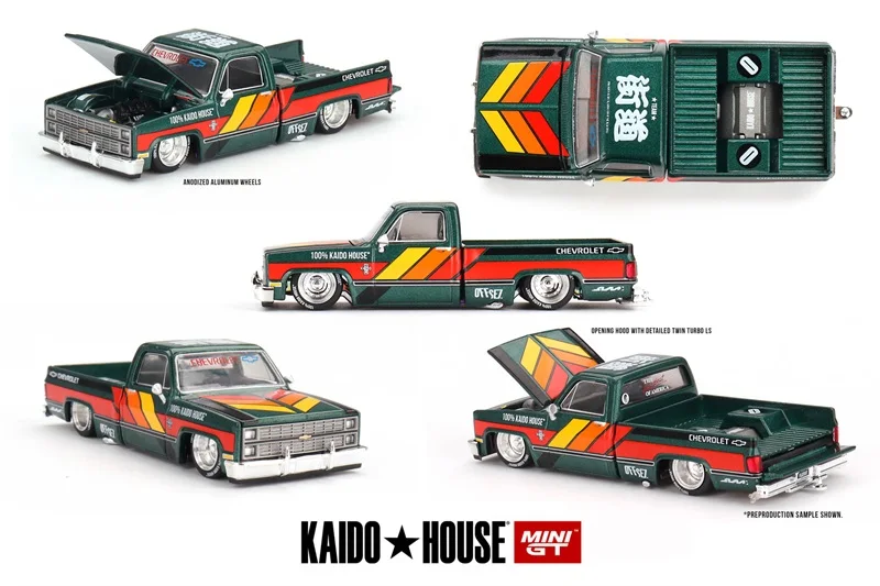 PreSale Kaido House x MINI GT 1:64 Silverado KAIDO WORKS V3 green Collection Miniature DieCast Model Car
PreSale Kaido House x MINI GT 1:64 Silverado KAIDO WORKS V3 green Collection Miniature DieCast Model Car