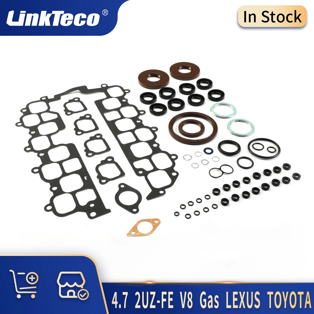 Engine Parts Gasket Set Kit 4.7 L 2UZ-FE GAS 98-04 For LEXUS GX470 LX470 TOYOTA 4 RUNNER LAND CRUISER 100 SEQUOIA TUNDRA 4.7L
Engine Parts Gasket Set Kit 4.7 L 2UZ-FE GAS 98-04 For LEXUS GX470 LX470 TOYOTA 4 RUNNER LAND CRUISER 100 SEQUOIA TUNDRA 4.7L