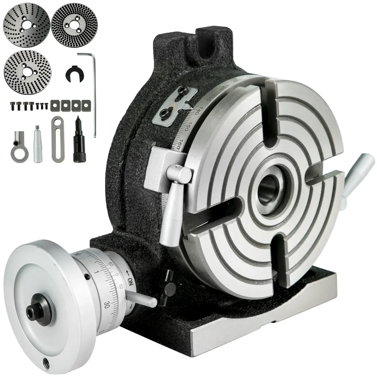 SIHAO MT-2 Rotary Table with 4 Slots, Horizontal & Vertical Dividing Plates for Milling Machines, Precision Metalworking Tool
SIHAO MT-2 Rotary Table with 4 Slots, Horizontal & Vertical Dividing Plates for Milling Machines, Precision Metalworking Tool