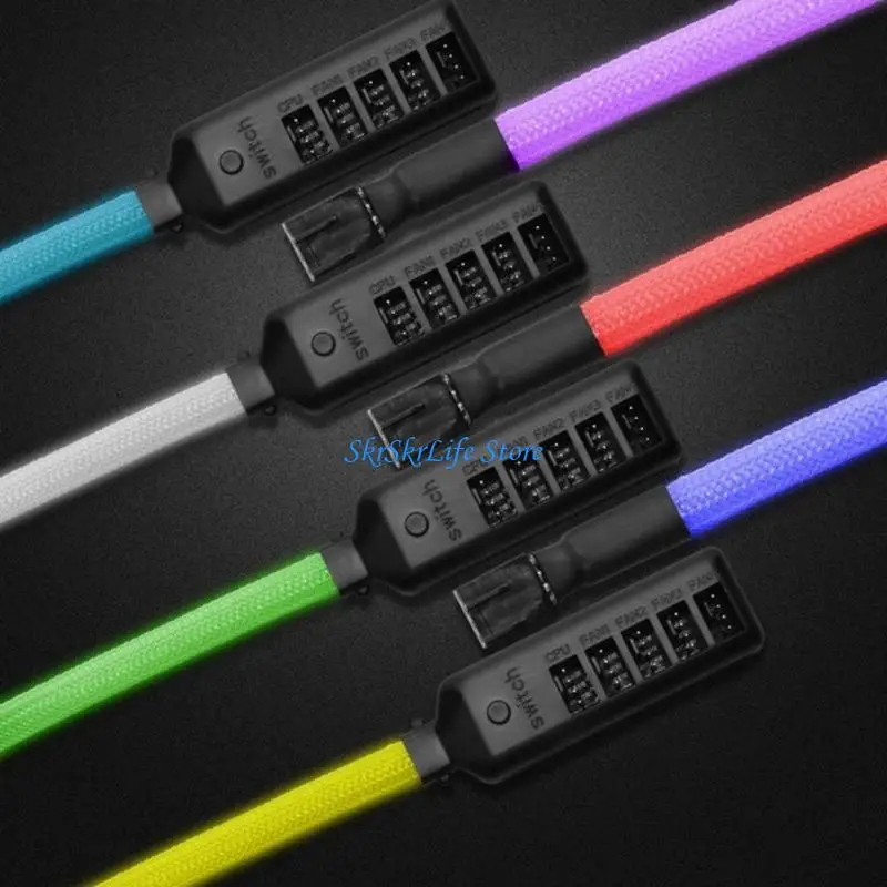 E65E Motherboard CPU Fan 4Pin to 5 Way 4-pin PWM Adapter Cable with LED for DesktopPC
E65E Motherboard CPU Fan 4Pin to 5 Way 4-pin PWM Adapter Cable with LED for DesktopPC