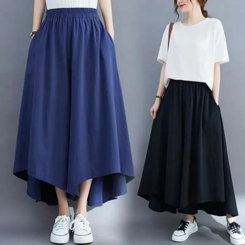 Loose Wide Leg Pants Women plus Size Nine Points Casual Skirt Pants Spring Summer New Style Korean Version High Waist Polyest...
Loose Wide Leg Pants Women plus Size Nine Points Casual Skirt Pants Spring Summer New Style Korean Version High Waist Polyest...
