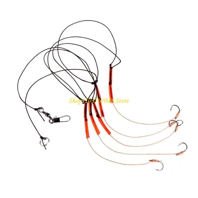 R53E Stainless Steel Fishing Tackle Lures String Rigs Fishhooks With 5 Hook
R53E Stainless Steel Fishing Tackle Lures String Rigs Fishhooks With 5 Hook