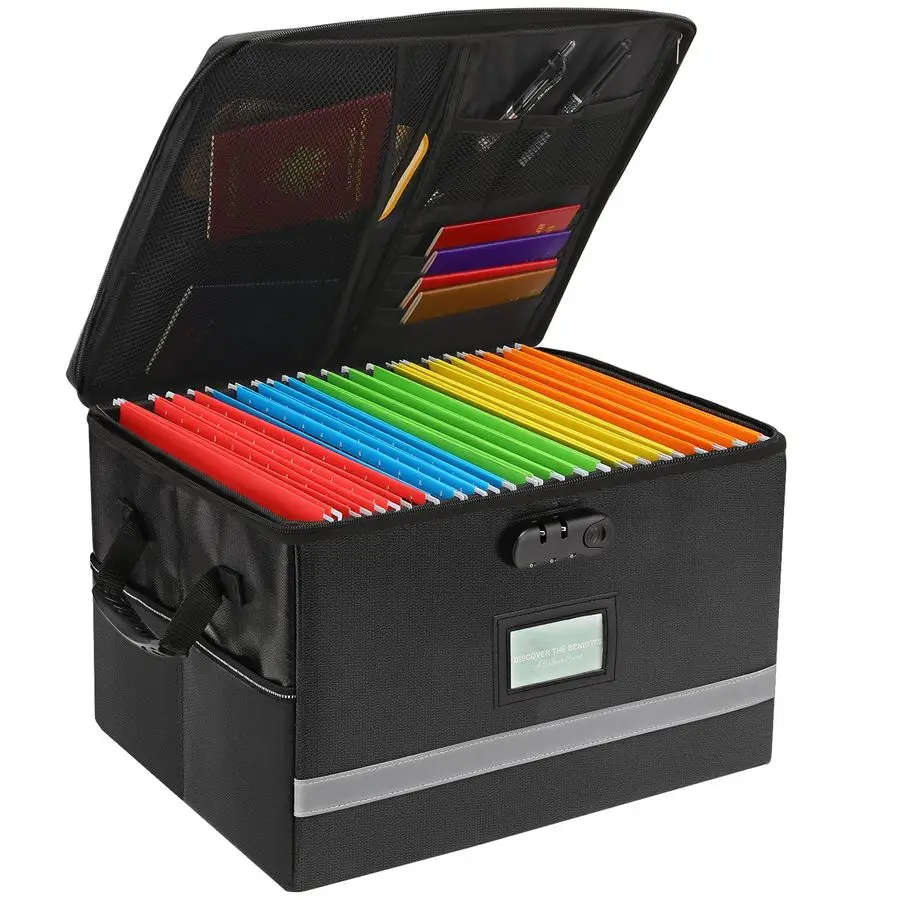 Organizer, Fireproof File Box with Lids, Important Document Organizer Box with Lock, Portable File Folder Organizer with Handle
Organizer, Fireproof File Box with Lids, Important Document Organizer Box with Lock, Portable File Folder Organizer with Handle
