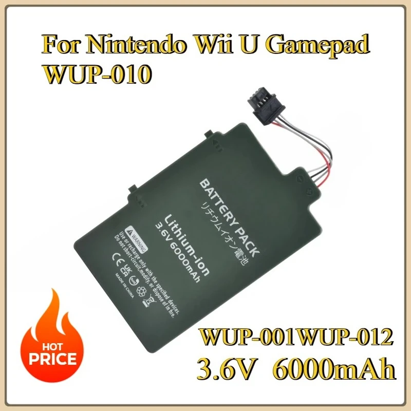 New 3.6V 6000mAh Li-ion Bateria WUP-001 WUP-012 Battery for Nintendo WUP-010 Wii U Gamepad Battery
New 3.6V 6000mAh Li-ion Bateria WUP-001 WUP-012 Battery for Nintendo WUP-010 Wii U Gamepad Battery