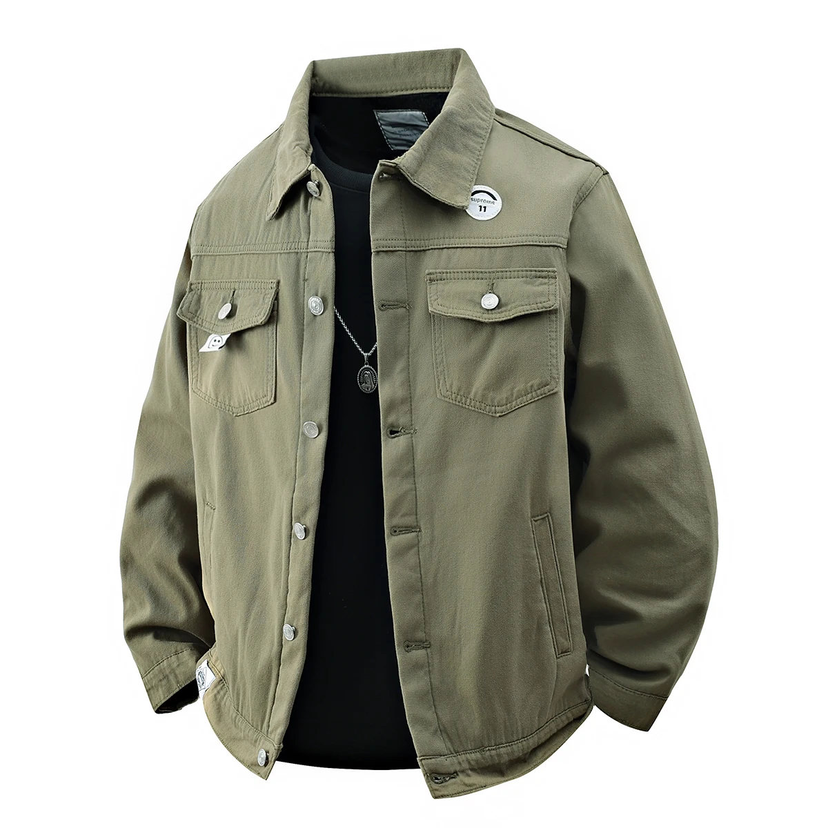 Autumn and Spring Fashion Solid Color American Sports Workwear Denim Jacket Men's Loose Sports Plus Size High Quality Outerwear
Autumn and Spring Fashion Solid Color American Sports Workwear Denim Jacket Men's Loose Sports Plus Size High Quality Outerwear