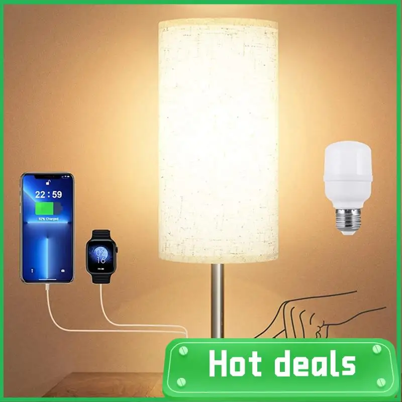 AC62-Bedside Table Lamp Touch Control Writing Lamps With USB-C USB-A Charging Port USB Lamp Lampshade Study
AC62-Bedside Table Lamp Touch Control Writing Lamps With USB-C USB-A Charging Port USB Lamp Lampshade Study