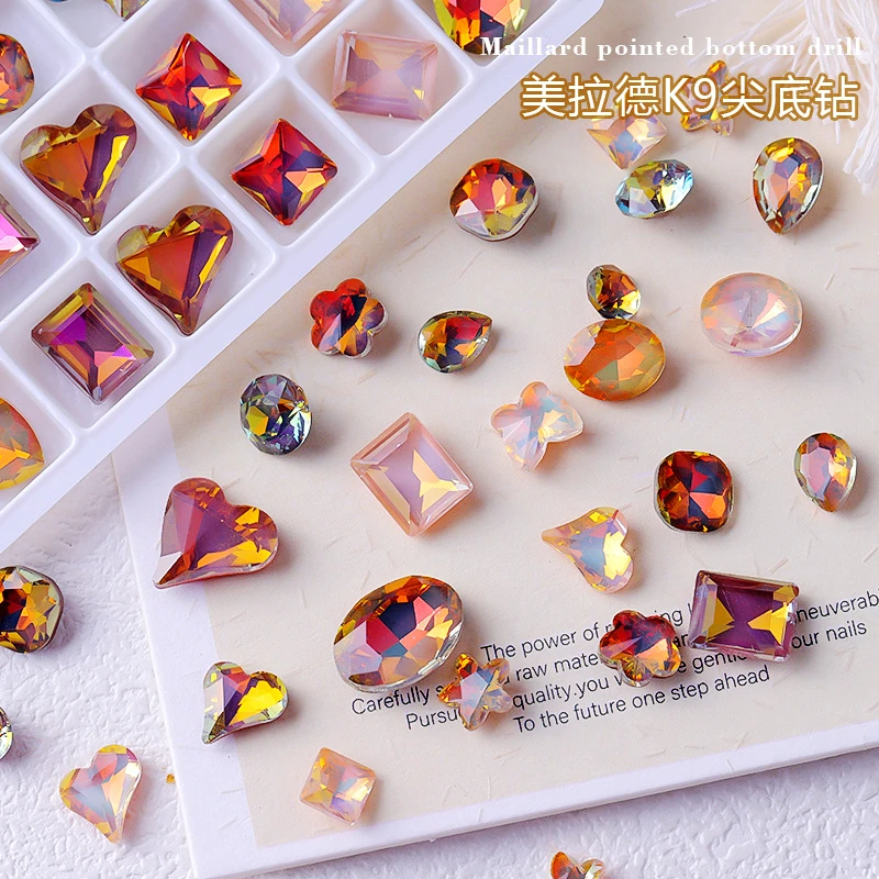 20PCS Mixed Shape Maillard Color Nail Art Decoration Accessories Point Back Rhinestone For Manicure Decor Nail Supplies Material
20PCS Mixed Shape Maillard Color Nail Art Decoration Accessories Point Back Rhinestone For Manicure Decor Nail Supplies Material