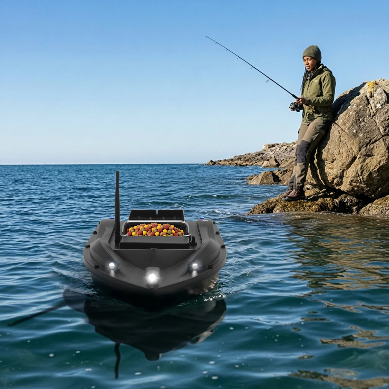 Fishing Bait Boat with GPS, 16 Positioning Points Fishing Bait Boat, Bait-Boat with Remote Control for Lakes
Fishing Bait Boat with GPS, 16 Positioning Points Fishing Bait Boat, Bait-Boat with Remote Control for Lakes
