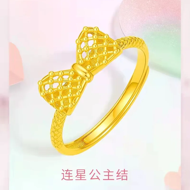 Stellar Princess Knot Ring: 24K AU999 Gold | Interwoven Star & Ribbon Knot, Embodying Graceful Royal Fantasy
Stellar Princess Knot Ring: 24K AU999 Gold | Interwoven Star & Ribbon Knot, Embodying Graceful Royal Fantasy