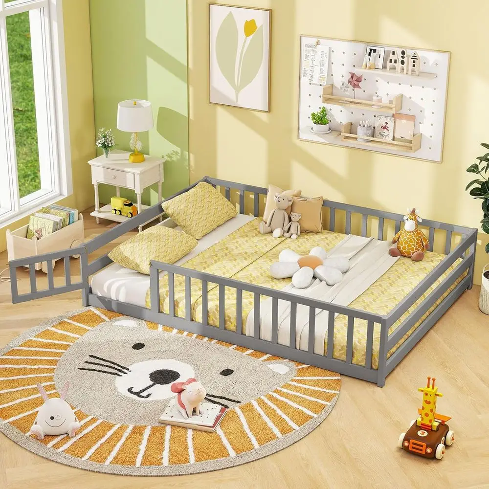 Grey Twin Loft Bed with Safety Rails for Kids, Suitable for Boys and Girls, No Box Spring Required
Grey Twin Loft Bed with Safety Rails for Kids, Suitable for Boys and Girls, No Box Spring Required