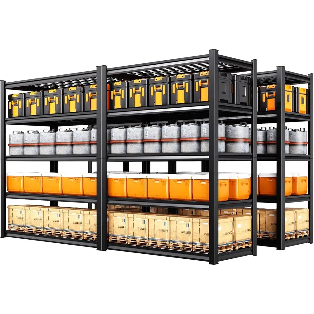 4-Tier Heavy-Duty Adjustable Metal Shelving Unit for Garage, Pantry, and Warehouse Storage, 45.6W x 19.7D x 78H
4-Tier Heavy-Duty Adjustable Metal Shelving Unit for Garage, Pantry, and Warehouse Storage, 45.6W x 19.7D x 78H