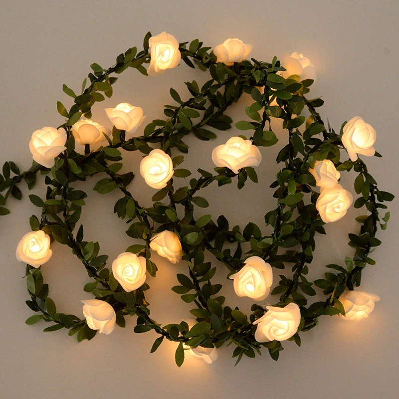3M 20LED Rose Flower Glowing Fairy String Lights Artificial Green Leaf Vine Decorations for Home Wedding Birthday Decor Garland
3M 20LED Rose Flower Glowing Fairy String Lights Artificial Green Leaf Vine Decorations for Home Wedding Birthday Decor Garland