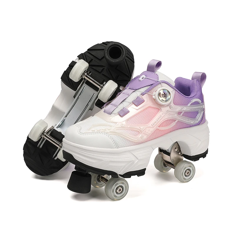 High Top 4 Wheel Roller Skate Shoes Automatic Retractable Dual-purpose Skating Sneakers for Boys Girls Kids & Youth Zapatillas
High Top 4 Wheel Roller Skate Shoes Automatic Retractable Dual-purpose Skating Sneakers for Boys Girls Kids & Youth Zapatillas