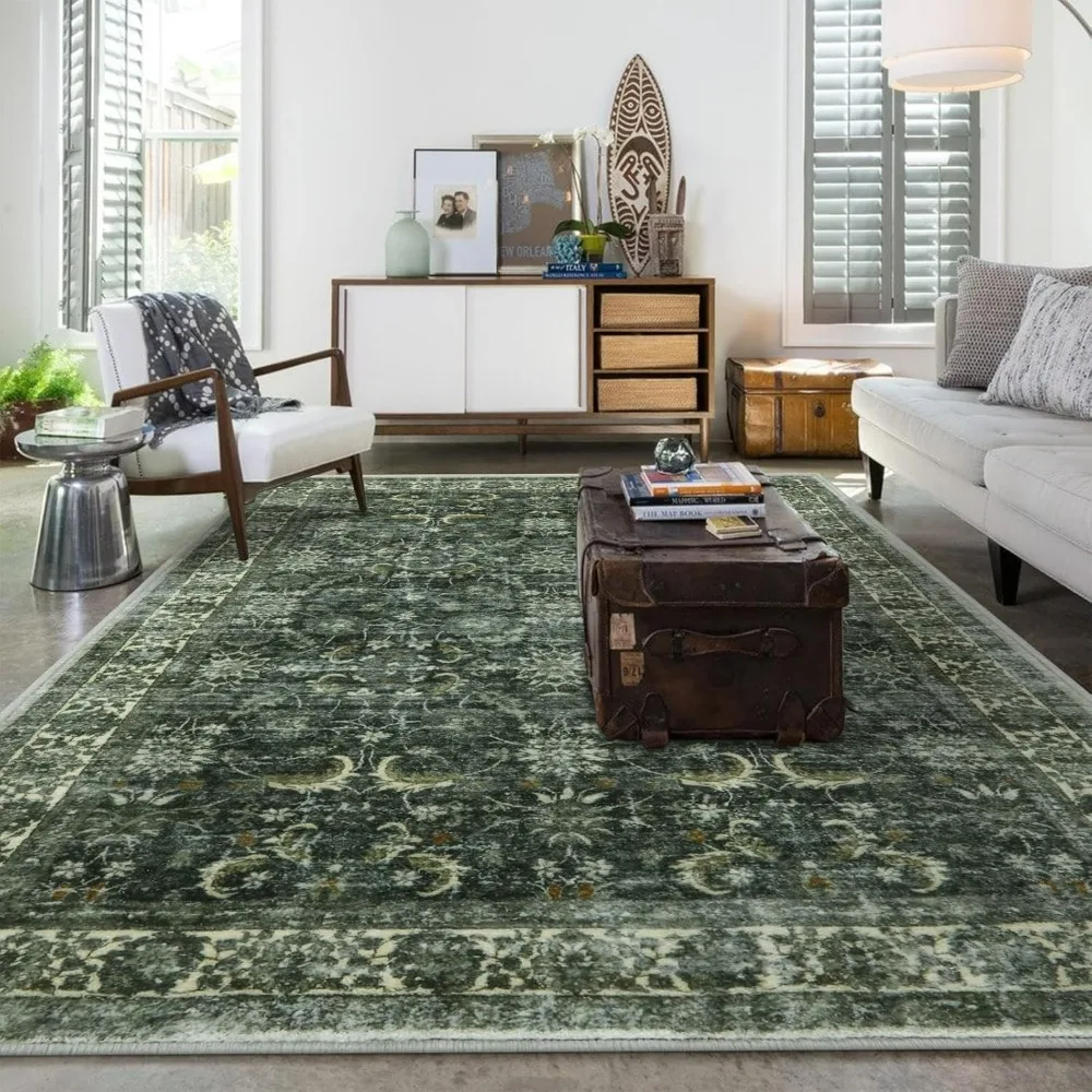Rug 8x10, Washable Rug, Non-Slip Stain Resistant Dining Room Mat,Boho Floral Rug for Bedroom Accent Floor Carpet for House Decor
Rug 8x10, Washable Rug, Non-Slip Stain Resistant Dining Room Mat,Boho Floral Rug for Bedroom Accent Floor Carpet for House Decor