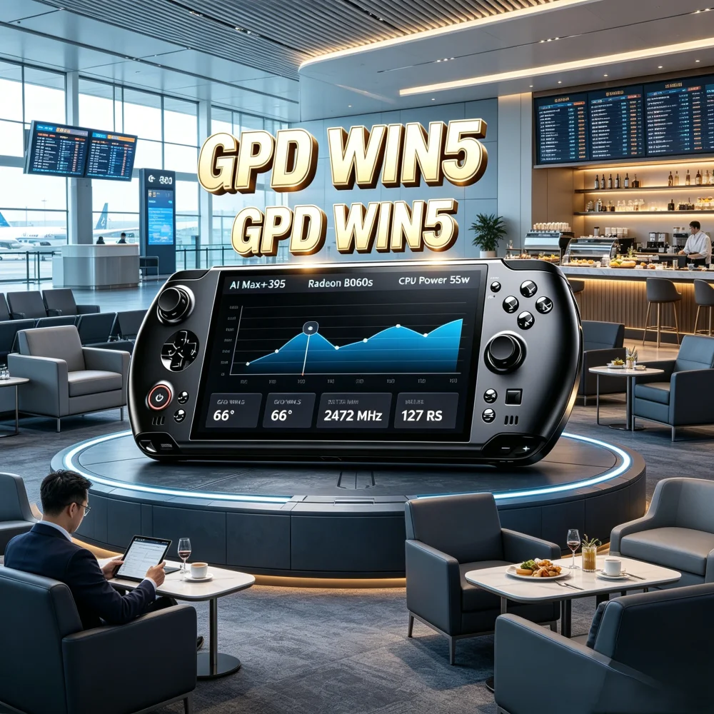GPD Win 5 Portable Handheld Windows 11 Processor Radeon 8060S Core Display AMD395 M.2 2280 SSD 7" 120Hz Gaming Console
GPD Win 5 Portable Handheld Windows 11 Processor Radeon 8060S Core Display AMD395 M.2 2280 SSD 7" 120Hz Gaming Console