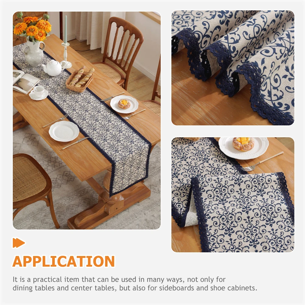 Vintage Style Blue and White Porcelain Table Runner Practical Gift for Friends Wedding Party Decor Holiday Ornament
Vintage Style Blue and White Porcelain Table Runner Practical Gift for Friends Wedding Party Decor Holiday Ornament