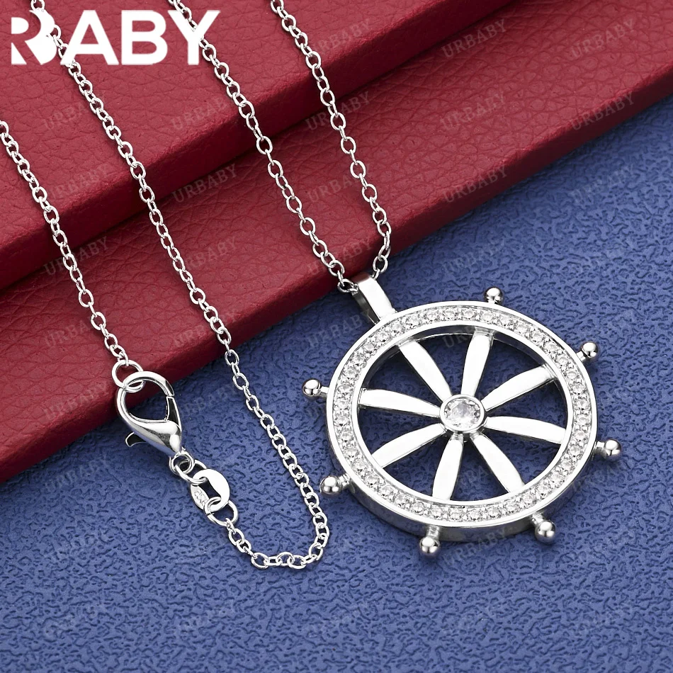 URBABY 40-75cm 925 Sterling Silver Rudder Pendant Necklace Creativity Gifts Street All-match Party And Daily Wear
URBABY 40-75cm 925 Sterling Silver Rudder Pendant Necklace Creativity Gifts Street All-match Party And Daily Wear