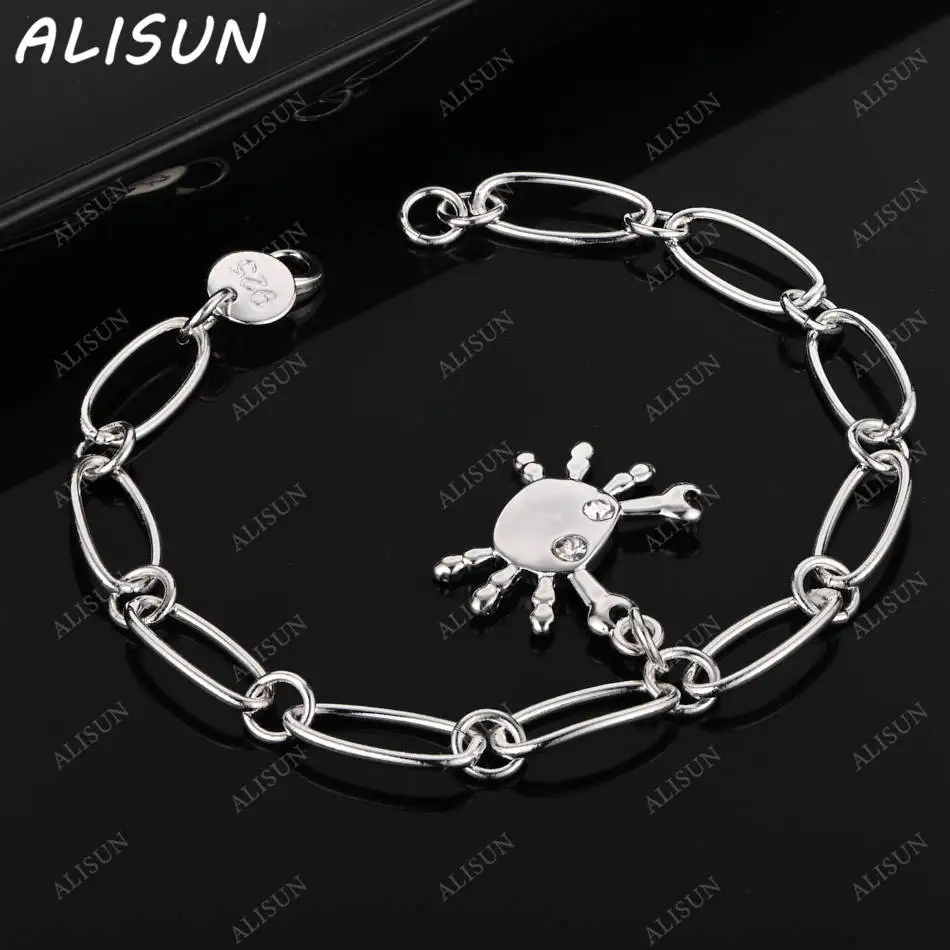 ALISUN 925 Sterling Silver Crab Pendant Bracelets For Women Anniversary Gift Popular wild Fashion party Jewelry
ALISUN 925 Sterling Silver Crab Pendant Bracelets For Women Anniversary Gift Popular wild Fashion party Jewelry