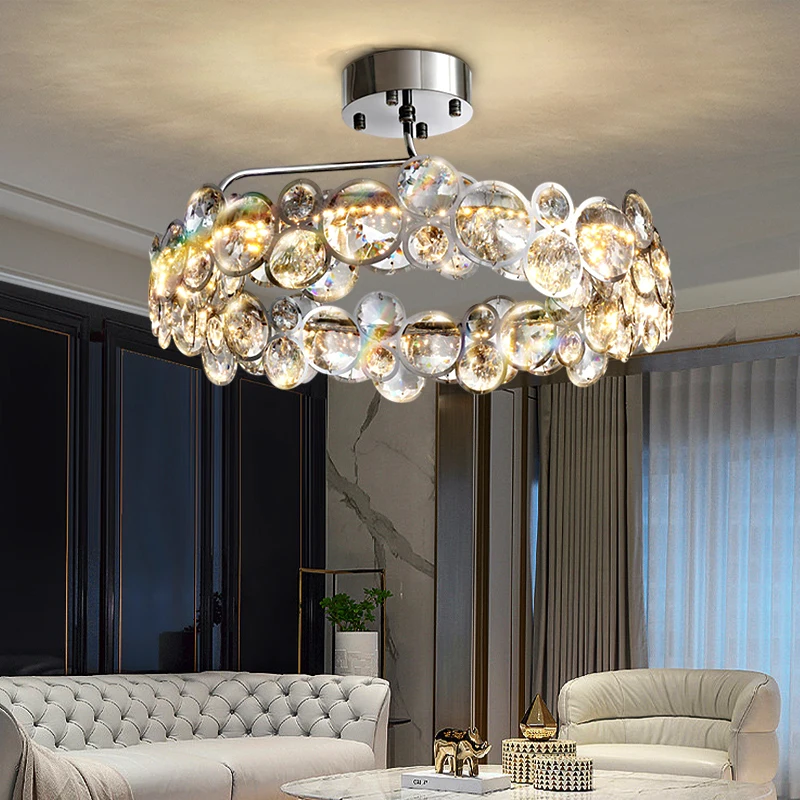 Modern Crystal Chandelier For Living Room Led Home Decor Indoor Lighting Round Creative Bedroom Gold Chrome Lamp Cristal Lustres
Modern Crystal Chandelier For Living Room Led Home Decor Indoor Lighting Round Creative Bedroom Gold Chrome Lamp Cristal Lustres