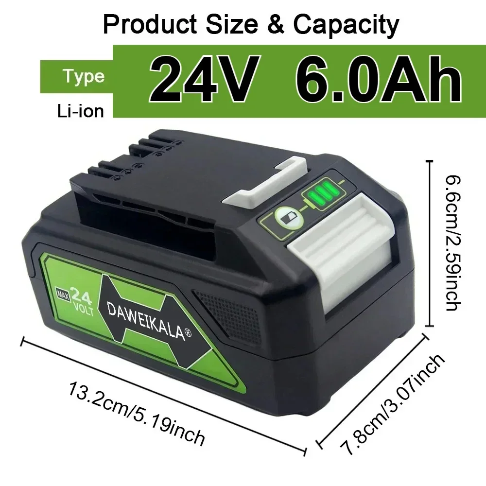 2025 24V 6.0Ah For Greenworks Lithium Battery Greenworks Battery for Greenworks 24V 48V Tools MO24B410 MO48L4211 HT24B210 21342
2025 24V 6.0Ah For Greenworks Lithium Battery Greenworks Battery for Greenworks 24V 48V Tools MO24B410 MO48L4211 HT24B210 21342