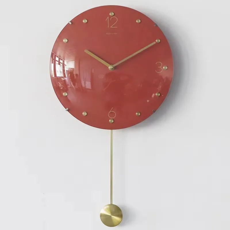 Modern Deluxe Silent Wall Clock - Full Moon, 12-inch Frameless Spherical Convex Glass, Brass Marked Pendulum Design
Modern Deluxe Silent Wall Clock - Full Moon, 12-inch Frameless Spherical Convex Glass, Brass Marked Pendulum Design