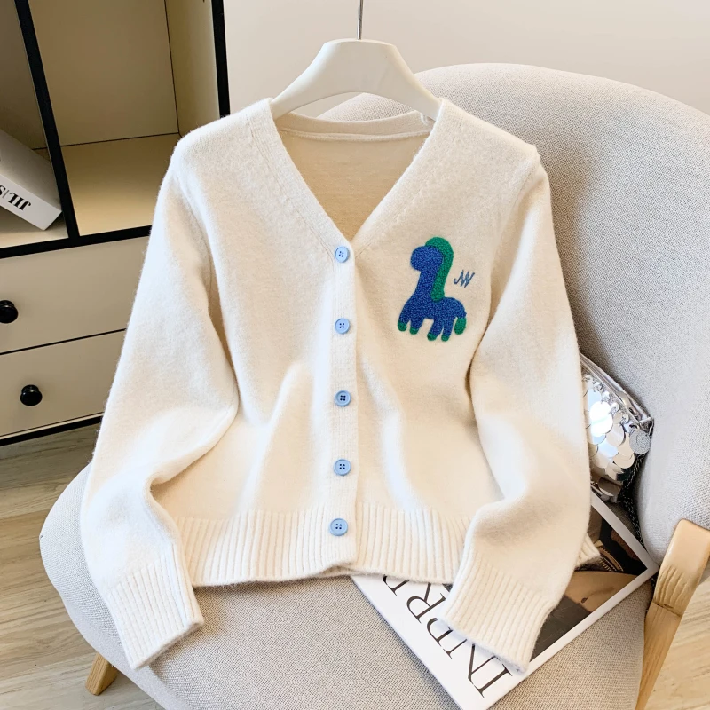 Women's White Cardigan Sweater Y2k Vintage 2000s Elegant V-Neck Jumper Knit Long Sleeves Cashmere Sweater for Women Winter 2025
Women's White Cardigan Sweater Y2k Vintage 2000s Elegant V-Neck Jumper Knit Long Sleeves Cashmere Sweater for Women Winter 2025