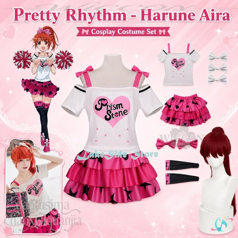 Harune Aira Costume Y2K Jirai Kei Dance Practice Clothes Kawaii Pink Cake Dress Wigs Halloween Party Cosplay Anime Pretty Rhythm
Harune Aira Costume Y2K Jirai Kei Dance Practice Clothes Kawaii Pink Cake Dress Wigs Halloween Party Cosplay Anime Pretty Rhythm