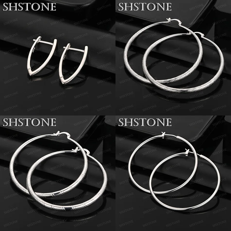 Fashion Trends 925 Sterling Silver Round Hoop Earrings Women Party Fine Simple Jewelry Birthday Wedding Gift Accessories
Fashion Trends 925 Sterling Silver Round Hoop Earrings Women Party Fine Simple Jewelry Birthday Wedding Gift Accessories