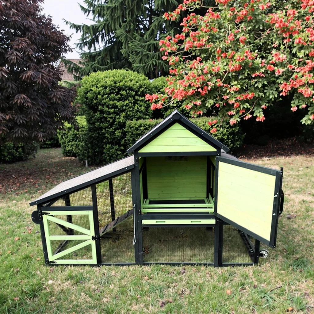 Custom SDC054 Factory Wholesale Eco-Friendly Durable Wooden Chicken Coop With Ramp And Wheels Rabbit Hutch Cage
Custom SDC054 Factory Wholesale Eco-Friendly Durable Wooden Chicken Coop With Ramp And Wheels Rabbit Hutch Cage