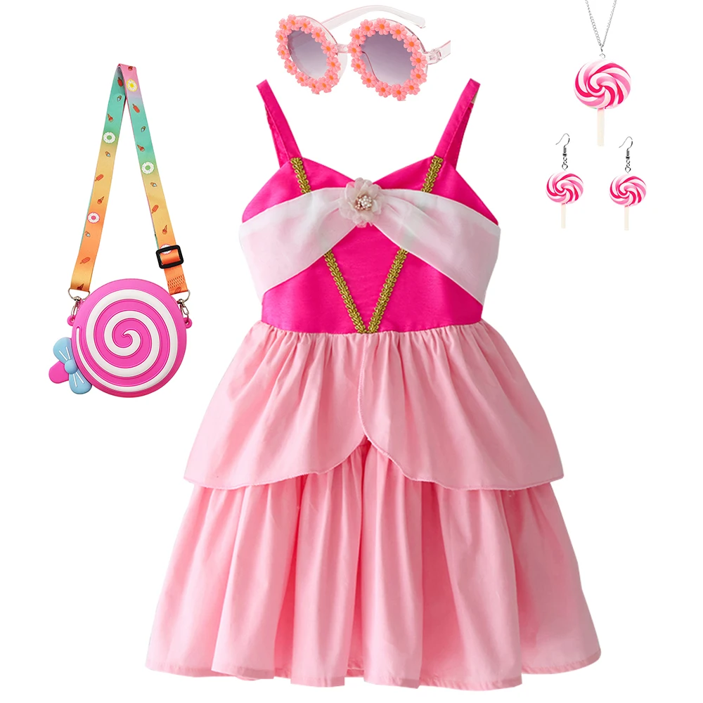 Kids Girl Rose Dress Summer Sleeveless Princess Aurora Casual Dresses 2-10Y Children Clothing Elegant Outfits Daily Fashion
Kids Girl Rose Dress Summer Sleeveless Princess Aurora Casual Dresses 2-10Y Children Clothing Elegant Outfits Daily Fashion