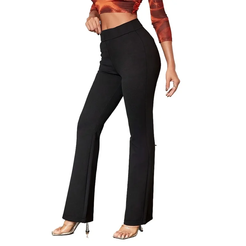 2025 Minimalist Fashion Flare Pants Women Solid Black Comfortable Slimming Office Party Trousers
2025 Minimalist Fashion Flare Pants Women Solid Black Comfortable Slimming Office Party Trousers