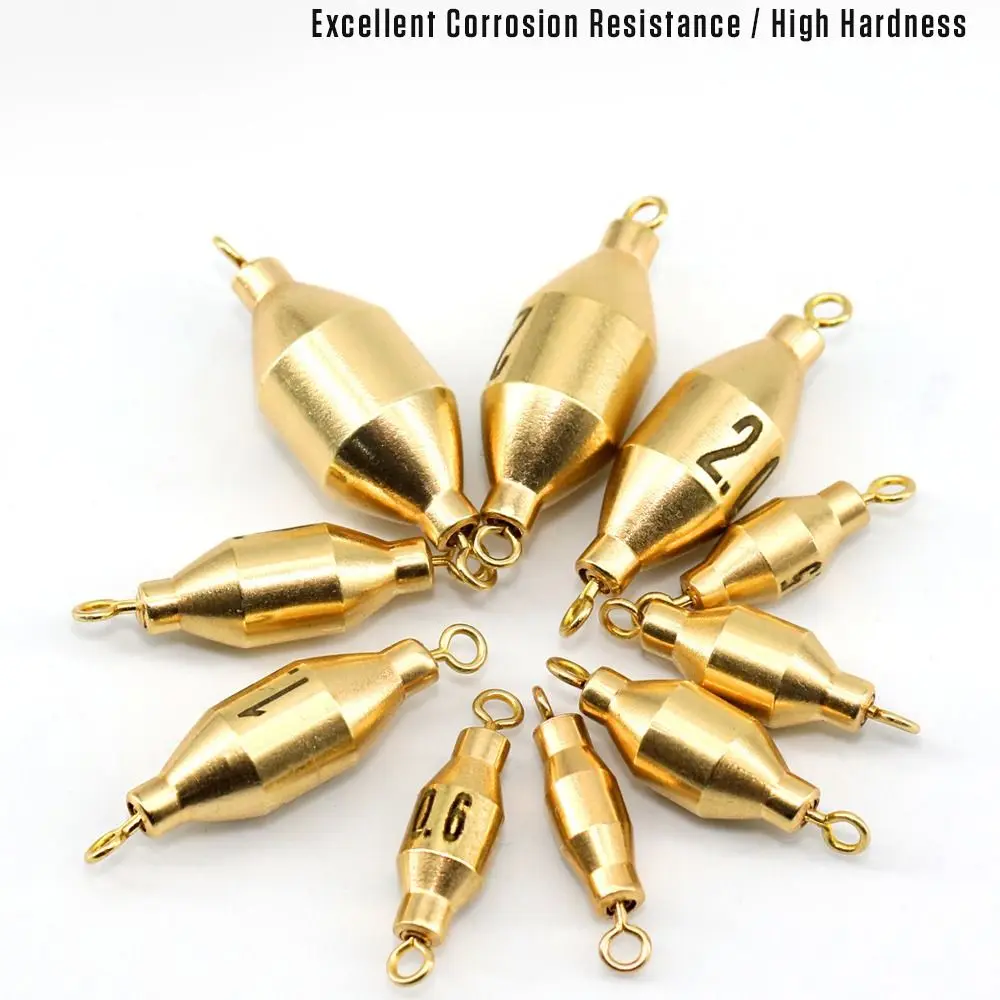10pcs 360 Degree Rotation Fishing Brass Sinker Copper Weight Incline Surface Drop Shot Fishing Sinker Casting
10pcs 360 Degree Rotation Fishing Brass Sinker Copper Weight Incline Surface Drop Shot Fishing Sinker Casting