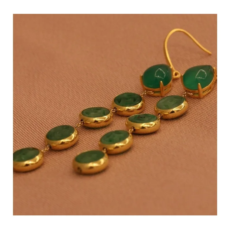 New Chinese Retro Restoration Gold Biyu Earrings, Dry Green Temperament, Antique Long Earrings, Fashionable and Versatile Earrin
New Chinese Retro Restoration Gold Biyu Earrings, Dry Green Temperament, Antique Long Earrings, Fashionable and Versatile Earrin