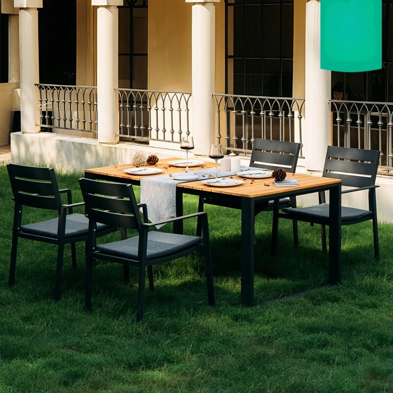 Outdoor tables and chairs light luxury modern villa courtyard garden leisure B & B hotel high-end dining table and chairs rain a
Outdoor tables and chairs light luxury modern villa courtyard garden leisure B & B hotel high-end dining table and chairs rain a