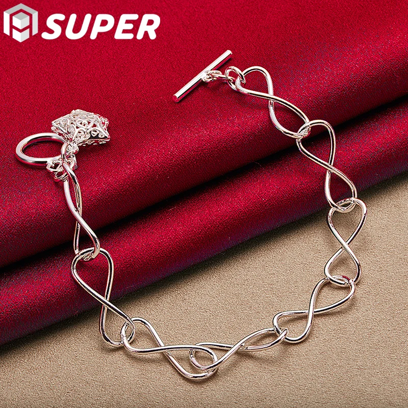 925 Sterling Silver Hollow Star Pendant Bracelet Chain For Woman Charm Wedding Engagement Party Fashion Jewelry
925 Sterling Silver Hollow Star Pendant Bracelet Chain For Woman Charm Wedding Engagement Party Fashion Jewelry