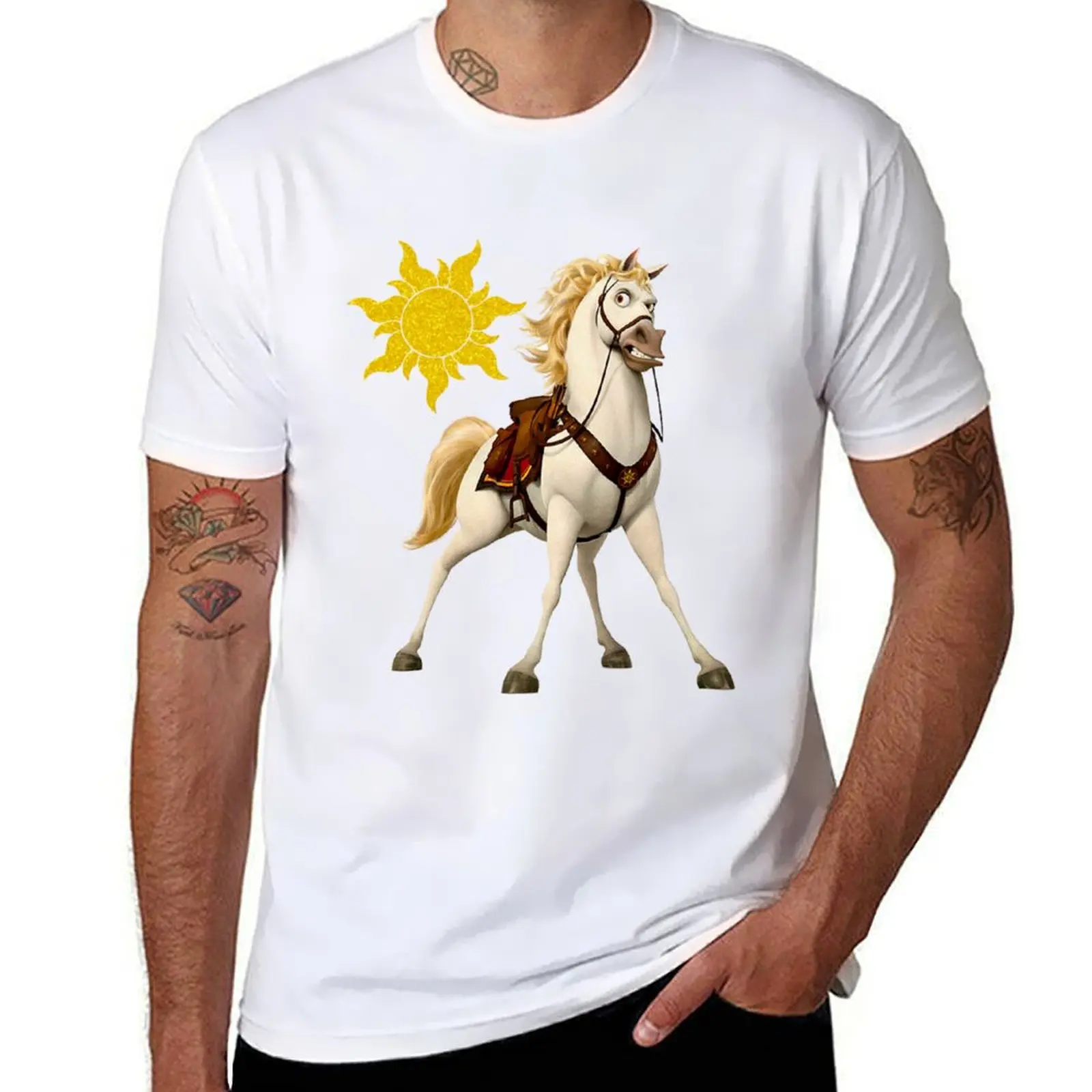 Horse Tangled T-Shirt Work Wear Simple Tee Shirt
Horse Tangled T-Shirt Work Wear Simple Tee Shirt