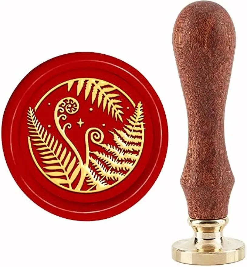 1PC Fern Leaf Wax Seal Stamps Botanical Brass Sealing Stamp Heads Replacement 30mm with Vintage Wooden Handle
1PC Fern Leaf Wax Seal Stamps Botanical Brass Sealing Stamp Heads Replacement 30mm with Vintage Wooden Handle