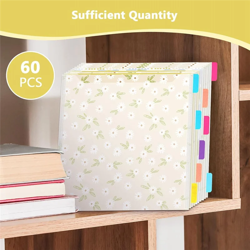 60 PCS Scrapbook Paper Storage Organizer With 120 Sticky Index Tabs For 12X12 Paper Storage For Scrapbook Paper
60 PCS Scrapbook Paper Storage Organizer With 120 Sticky Index Tabs For 12X12 Paper Storage For Scrapbook Paper