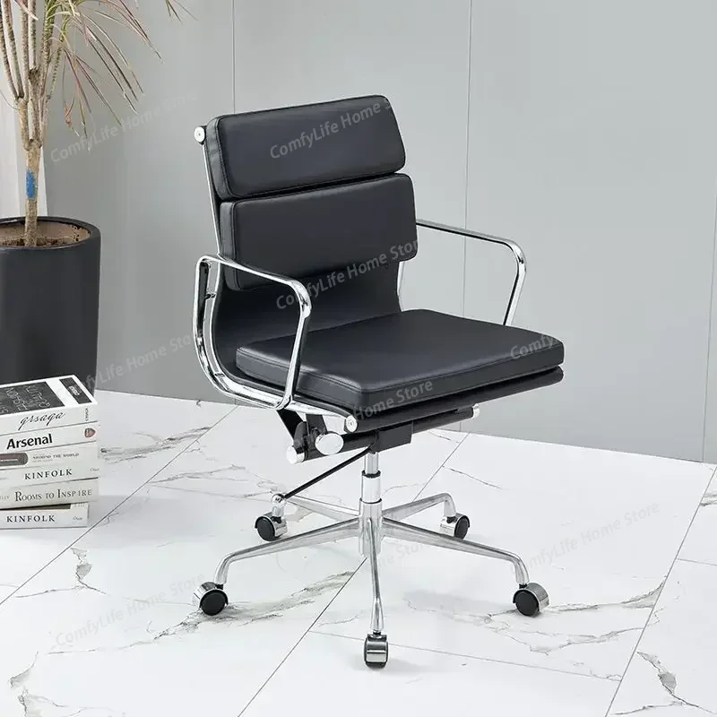 Office Guest Chair Upholstered Leather Comfortable Reception Chairs with Wheels Adjustable Swivel Rolling Office Chairs
Office Guest Chair Upholstered Leather Comfortable Reception Chairs with Wheels Adjustable Swivel Rolling Office Chairs