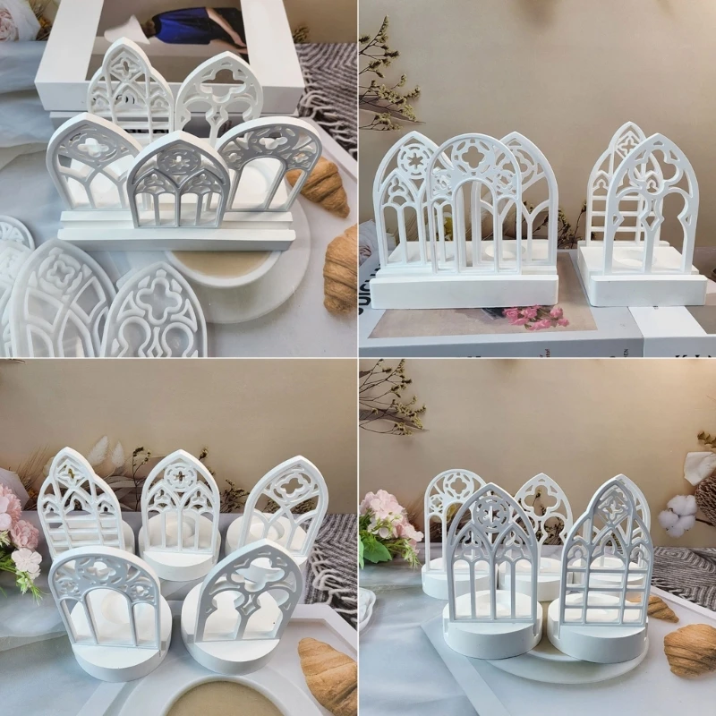 5pcs Gothic House Candlesticks Castings Mould House Holder Silicone Molds DIY for Table Home NEW arrival
5pcs Gothic House Candlesticks Castings Mould House Holder Silicone Molds DIY for Table Home NEW arrival