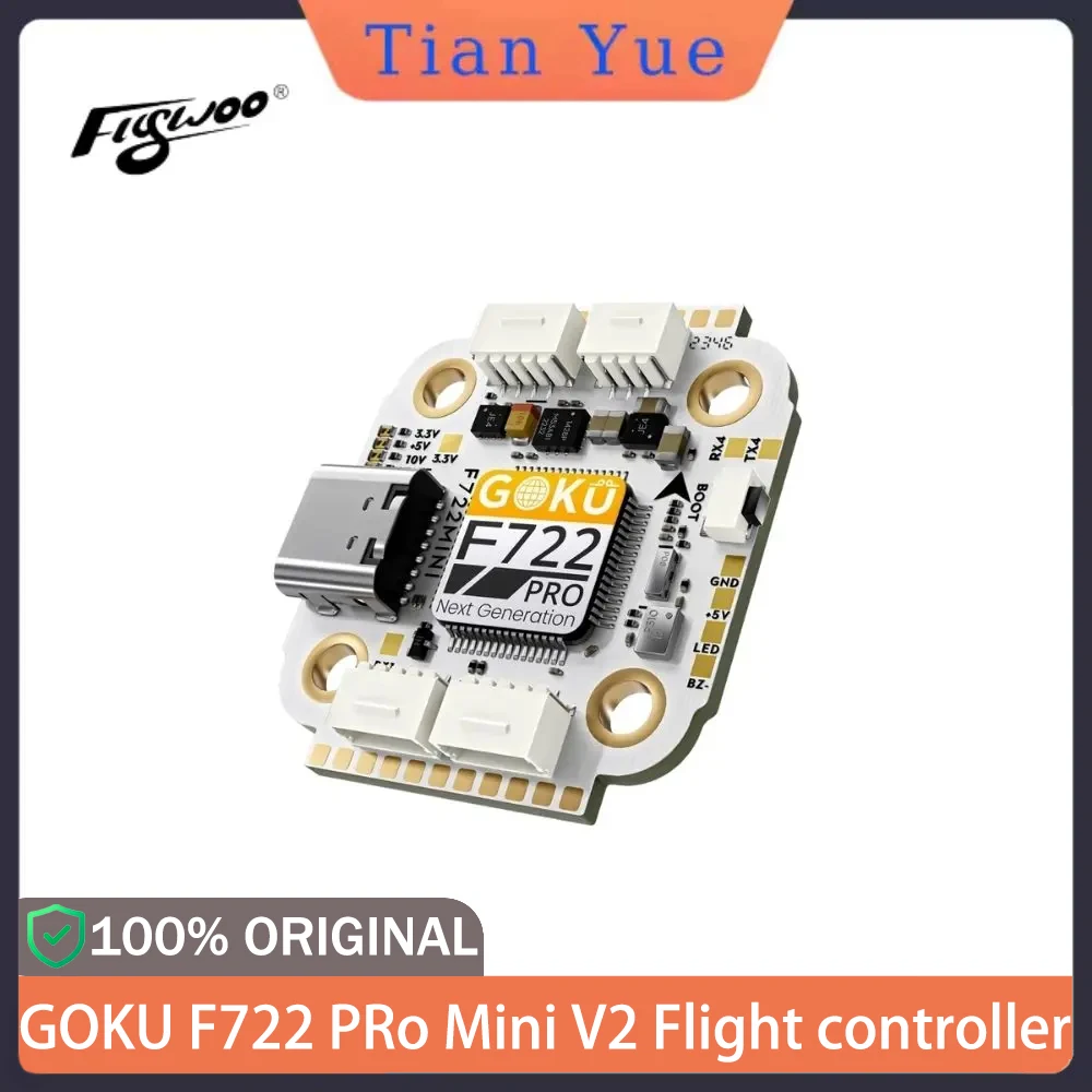 Flywoo F722 PRO Mini V2 20x20 FPV Controller - Betaflight/INAV Firmware Dual BEC Plug&Play for O4 Pro Drone
Flywoo F722 PRO Mini V2 20x20 FPV Controller - Betaflight/INAV Firmware Dual BEC Plug&Play for O4 Pro Drone