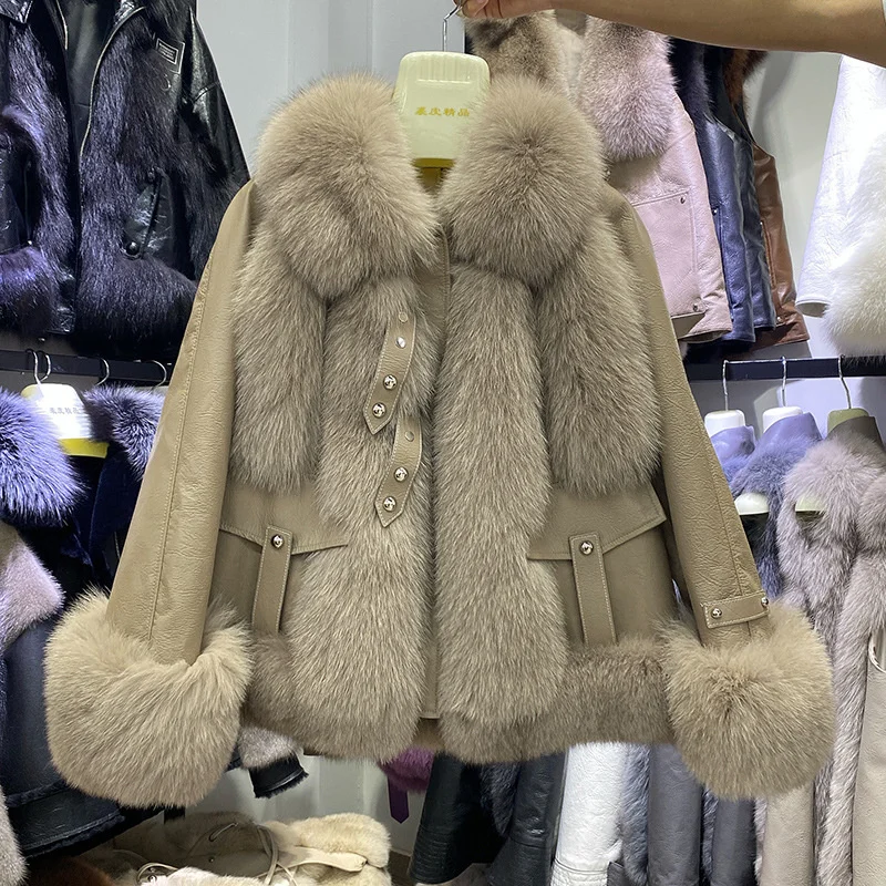 Coat Locomotive Winter Fox Fur Women 2023 New Korean Real Fur Jackets for Women Geniune Leather Jacket Female Coat Thick Warm
Coat Locomotive Winter Fox Fur Women 2023 New Korean Real Fur Jackets for Women Geniune Leather Jacket Female Coat Thick Warm