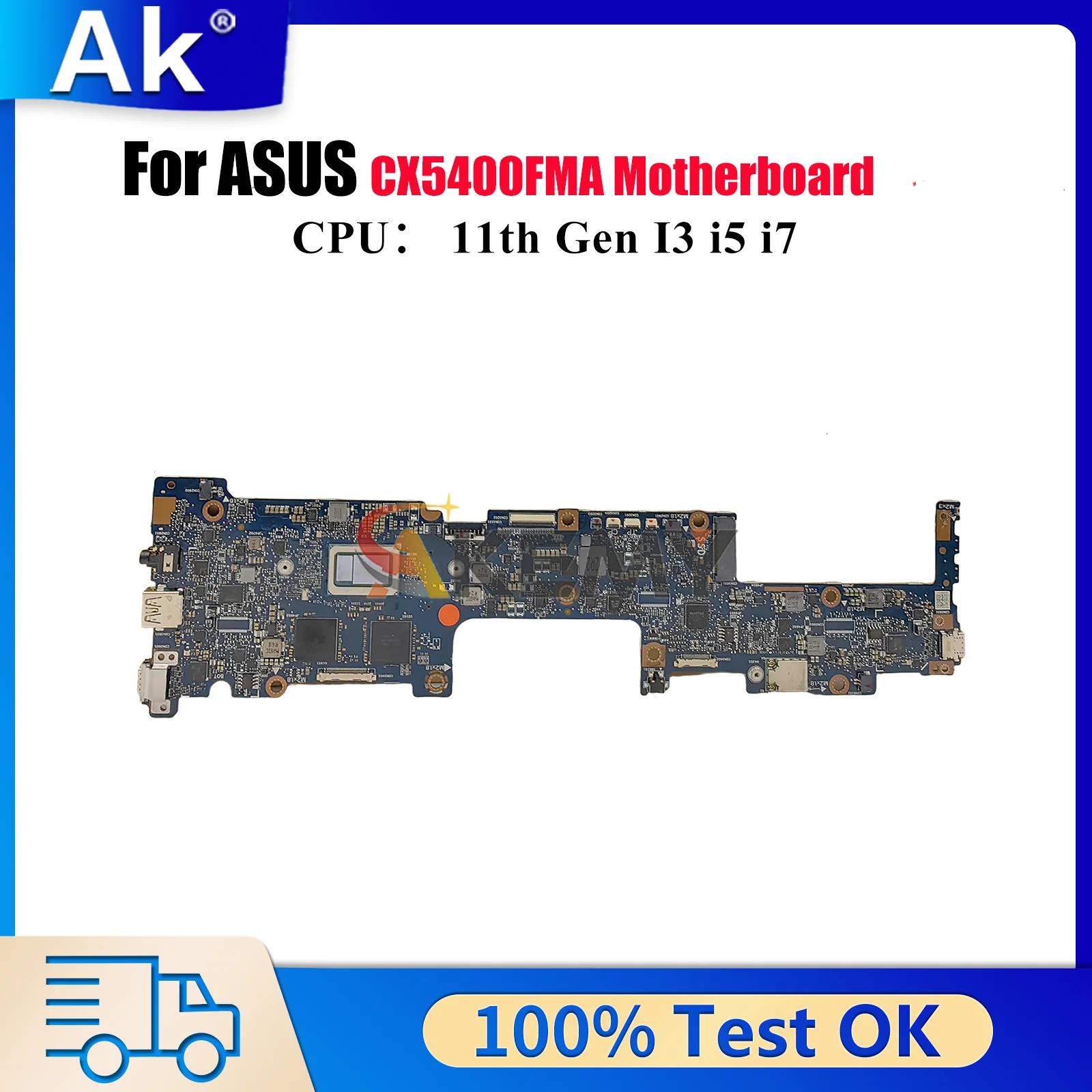 CX5400FMA Laptop Motherboard For ASUS Chromebook Flip CX5 CX5400FMA CX5400F Mainboard With 11th Gen I3 i5 i7 100% tests OK stk
CX5400FMA Laptop Motherboard For ASUS Chromebook Flip CX5 CX5400FMA CX5400F Mainboard With 11th Gen I3 i5 i7 100% tests OK stk