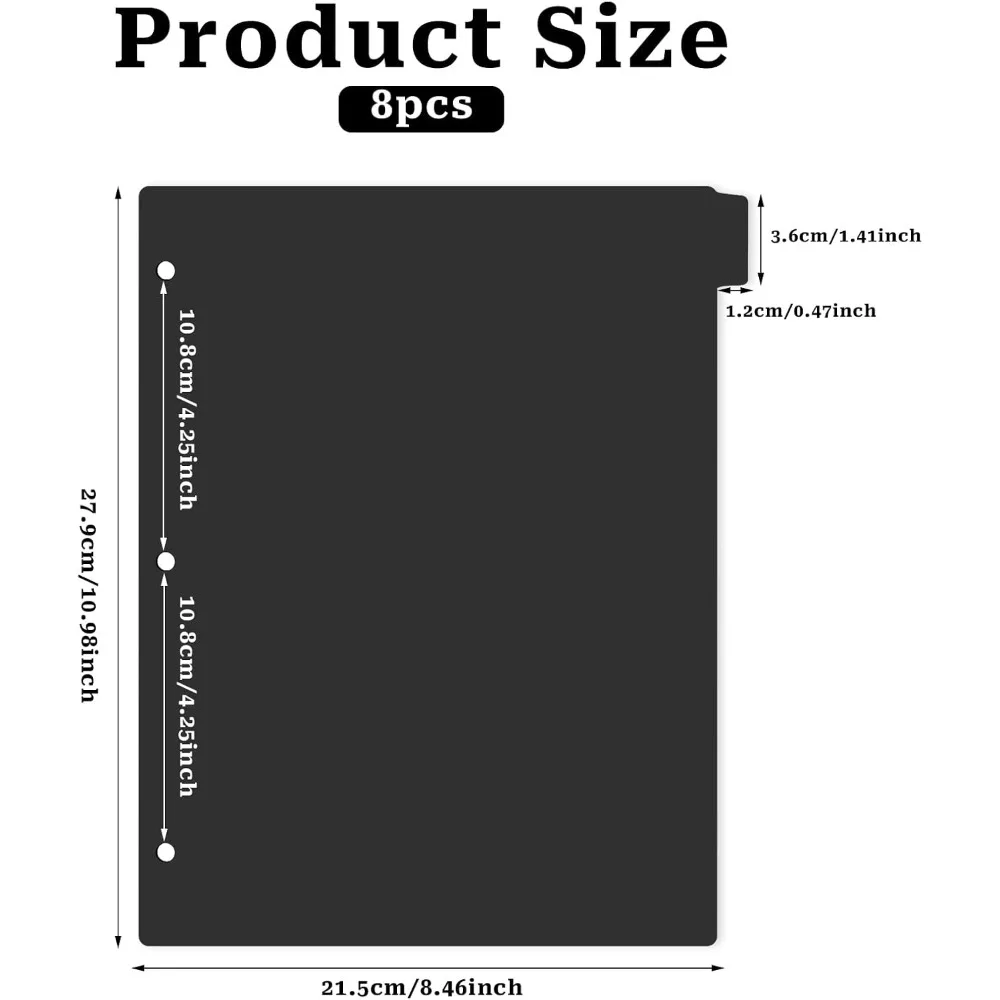 Best Selling 8-Tab Sturdy Plastic Binder Dividers Set Black 3-Ring Aesthetic Dividers for Notebooks and Binders Hot Item
Best Selling 8-Tab Sturdy Plastic Binder Dividers Set Black 3-Ring Aesthetic Dividers for Notebooks and Binders Hot Item