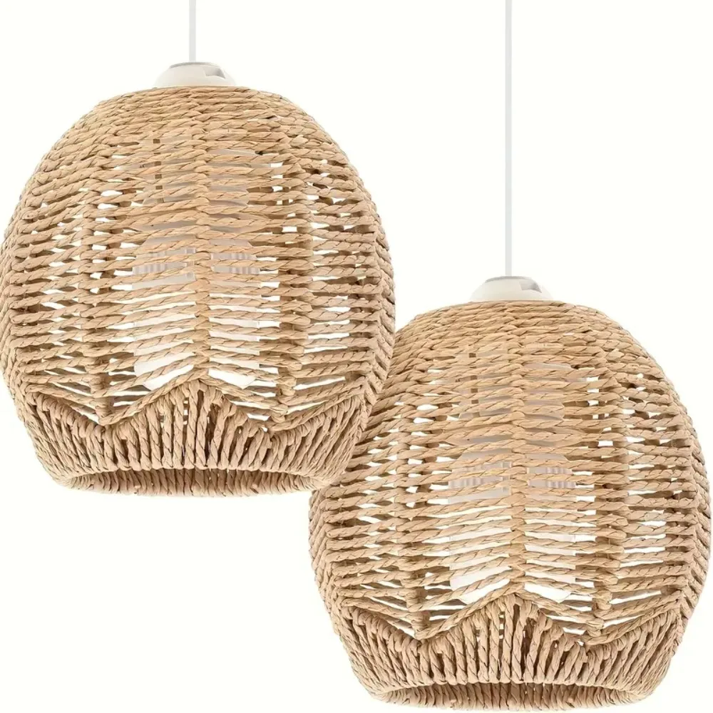 JOYINLED 15CM Rattan Pendant Lamp E27 Paper Rope Chandelier Lamp Shade Woven Lampshade for Home Restaurant Cafe Teahouse Decor
JOYINLED 15CM Rattan Pendant Lamp E27 Paper Rope Chandelier Lamp Shade Woven Lampshade for Home Restaurant Cafe Teahouse Decor