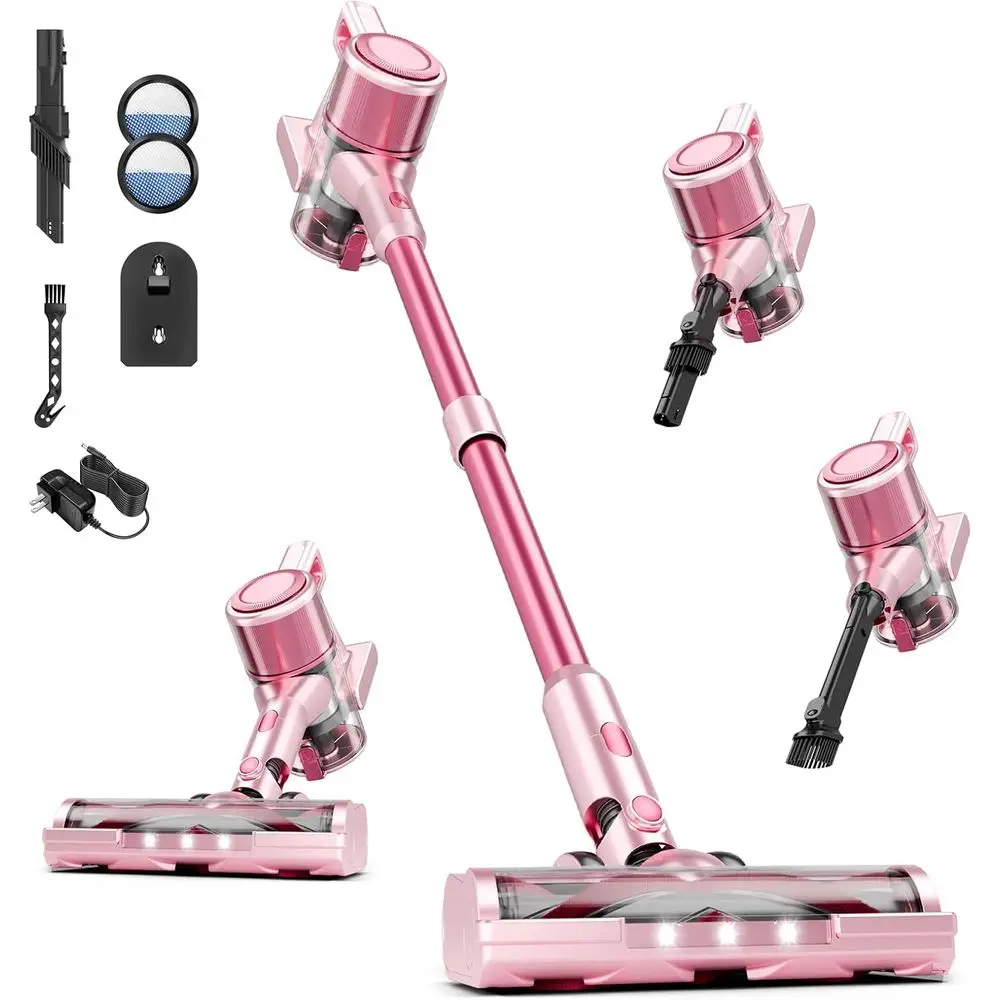 38Kpa Powerful Stick Vacuum Cleaner with 45mins Rechargeable Battery, LED Anti-Brush, 8-in-1 Handheld Vacuum Cleaners for Home/P
38Kpa Powerful Stick Vacuum Cleaner with 45mins Rechargeable Battery, LED Anti-Brush, 8-in-1 Handheld Vacuum Cleaners for Home/P