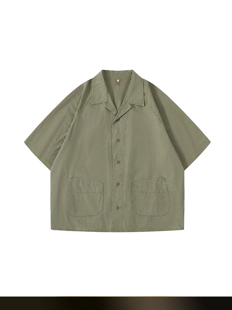 NTED Retro Waed Cuban Collar ort Sve Men's irt Casual Versatile Summer Workwear Cotton Youth Faion Loose Fit
NTED Retro Waed Cuban Collar ort Sve Men's irt Casual Versatile Summer Workwear Cotton Youth Faion Loose Fit
