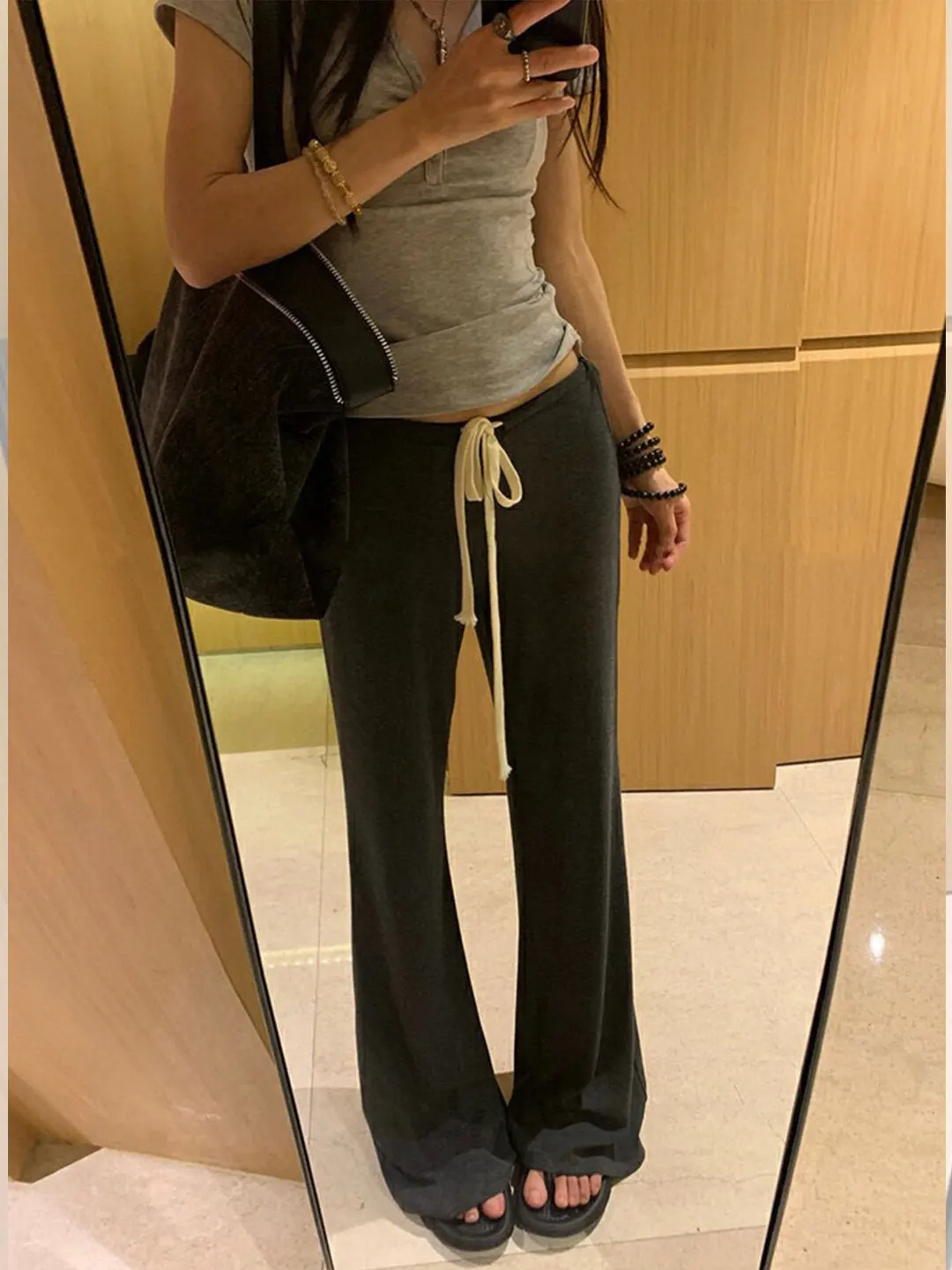 Grey Versatile Low Waist Wide Leg Pants Women Summer Autumn Thin Slimming Drapey Casual Straight Cut Trousers Long Trousers
Grey Versatile Low Waist Wide Leg Pants Women Summer Autumn Thin Slimming Drapey Casual Straight Cut Trousers Long Trousers