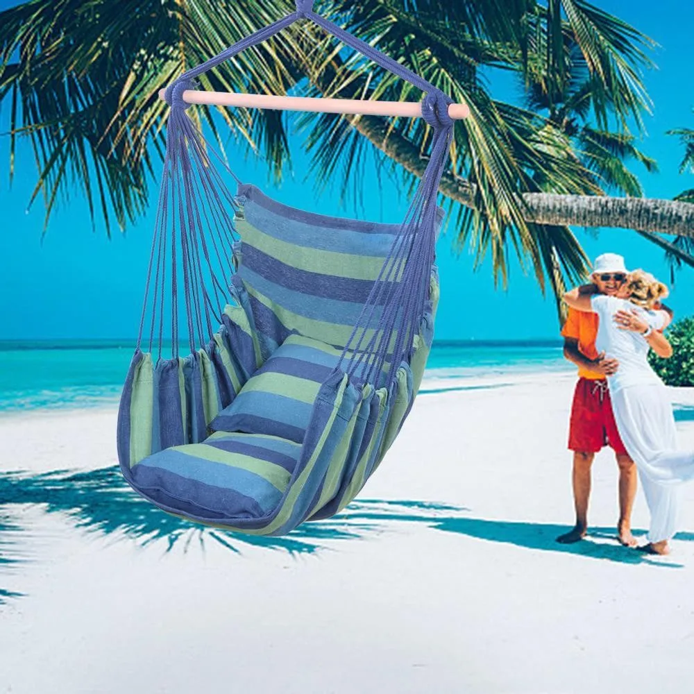 Cotton Stripe Hammock Hanging Rope Chair Porch Swing Seat Patio Camping Hanging
Cotton Stripe Hammock Hanging Rope Chair Porch Swing Seat Patio Camping Hanging